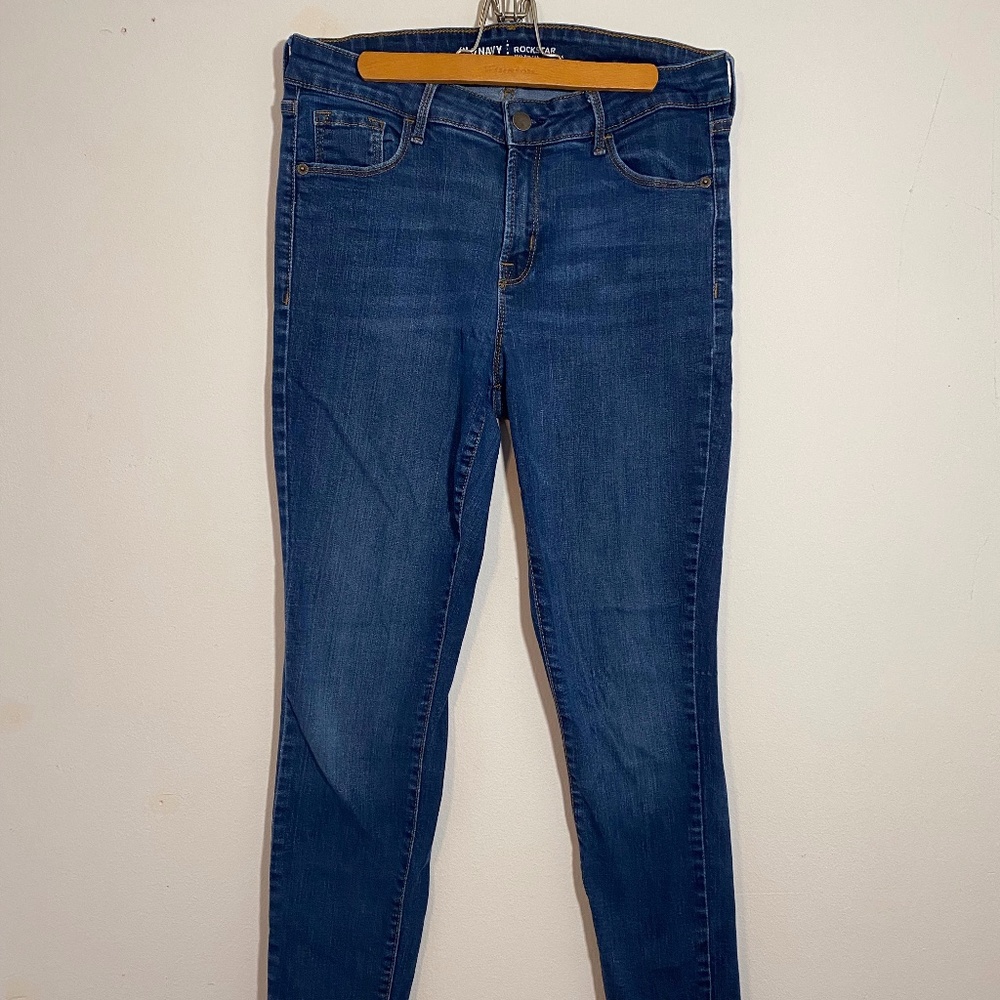 Old Navy mid-rise rockstar skinny jeans sz 10 (fit like an 8)